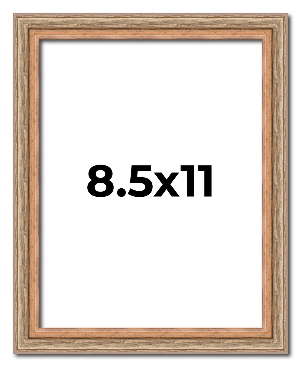 Photo Size Deco Brown Picture Frame - UV Acrylic, Foam Board Backing, Hanging Hardware